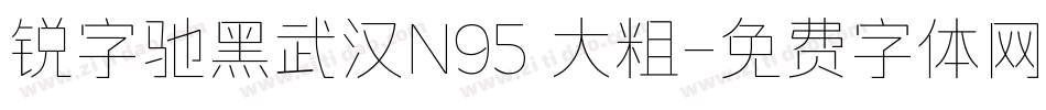 锐字驰黑武汉N95 大粗字体转换